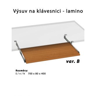 výsuv na klávesnici – lamino