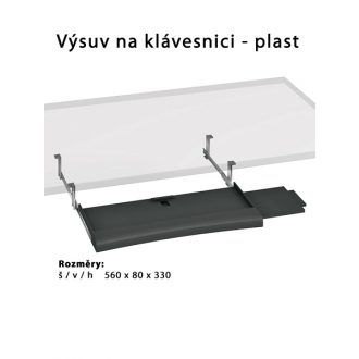 výsuv na klávesnici – plast